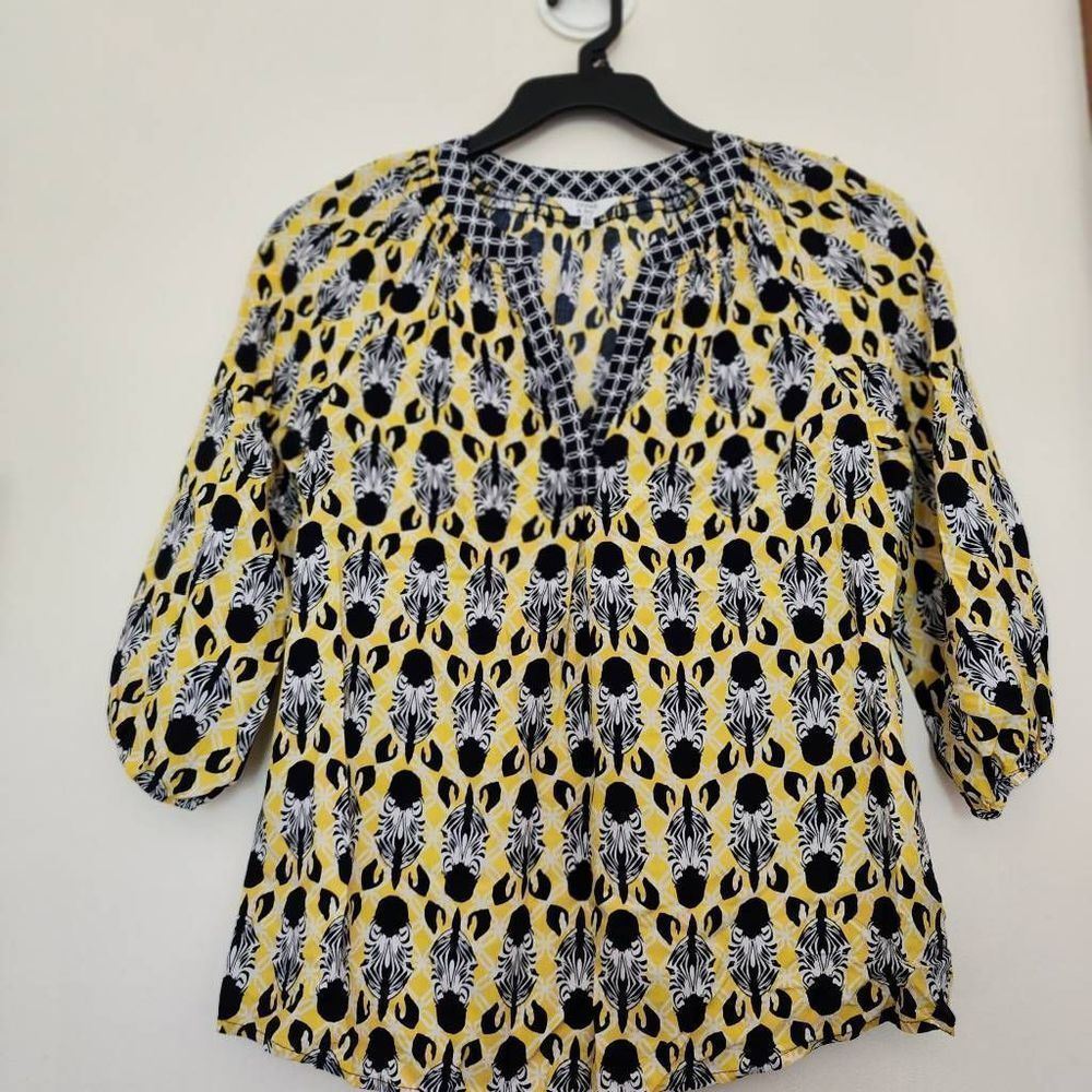 Zebra Print Blouse Crown & Ivy Blouse Size XS